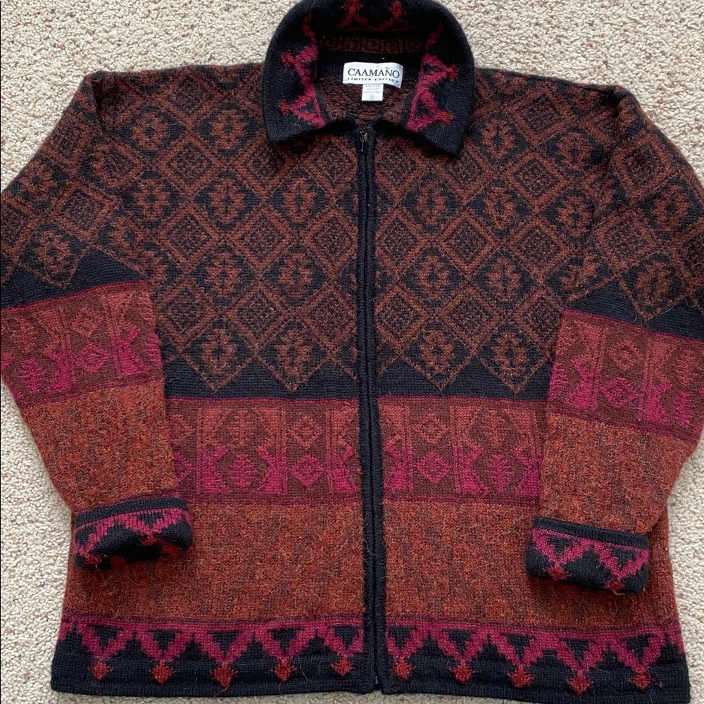CAAMANO limited Edition Alpaca Full-Zip Cardigan. M.